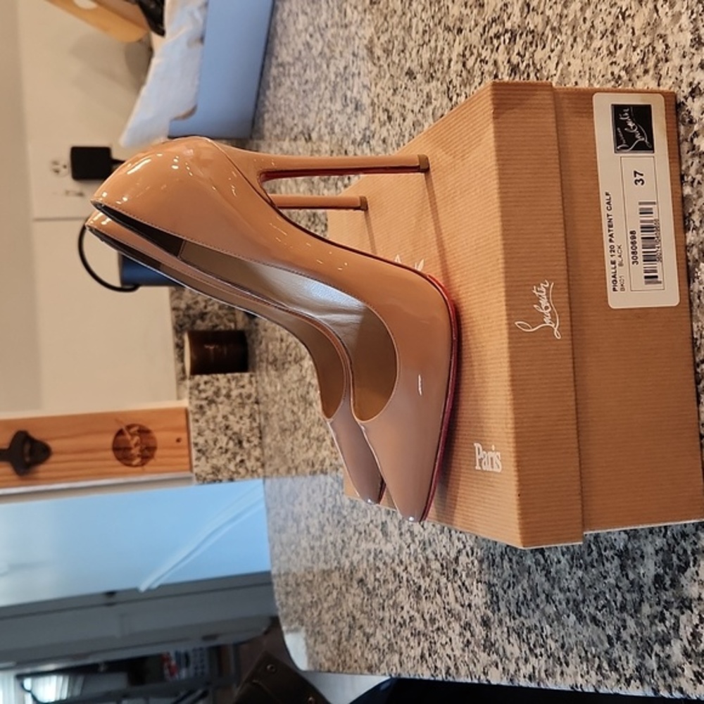 Christian Louboutin nude 120 pump